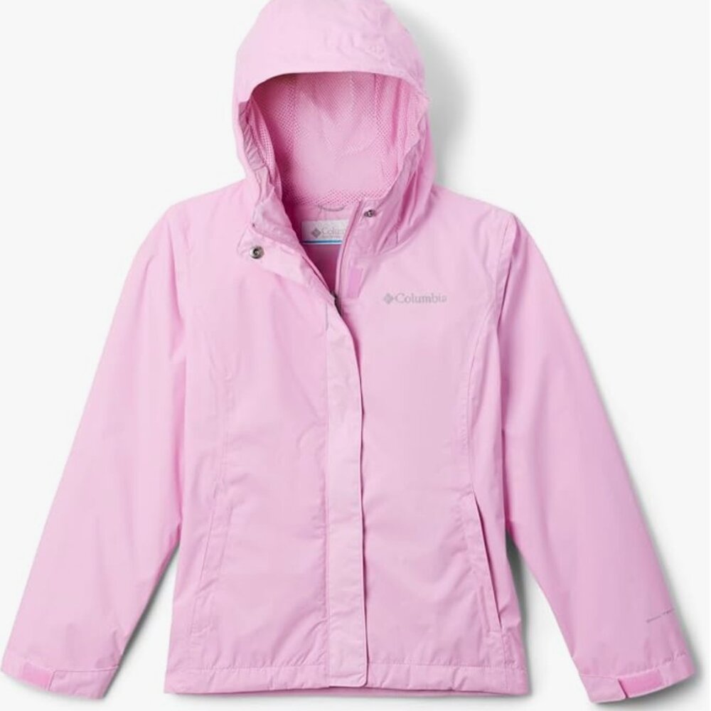 Girls Columbia Arcadia Rain Jacket XL Cosmos Pink Waterproof Fall Hiking School